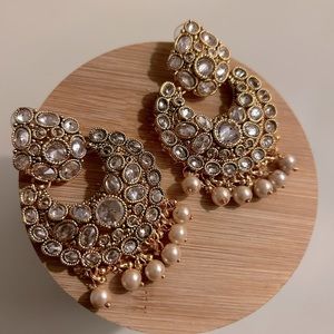 Indian Pakistani chandbali earrings